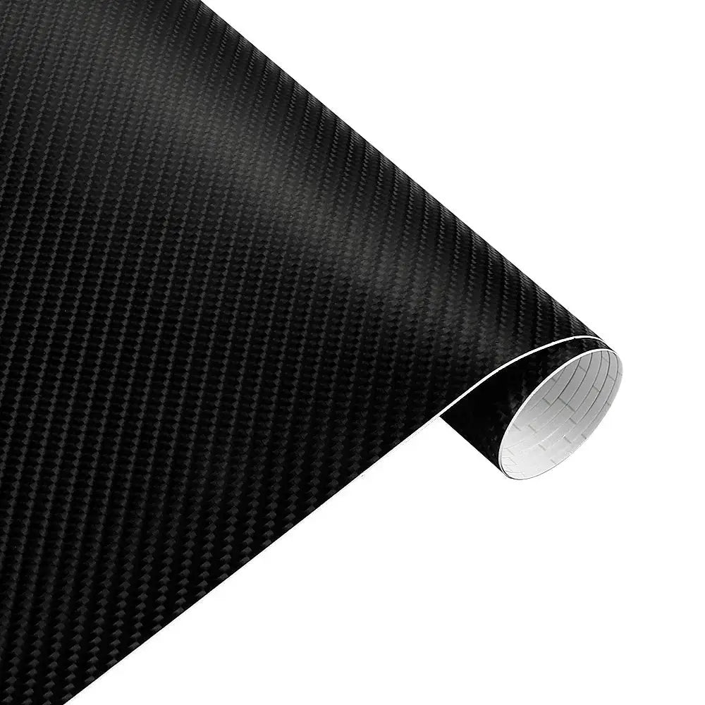 Simples Market carbon fiber vinyl wrap roll for car styling, black textured carbon fiber pattern, 152cm x 200cm roll