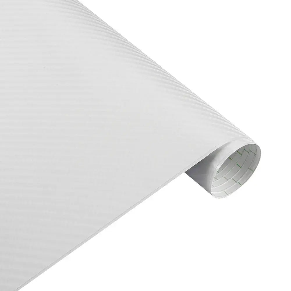White carbon fiber vinyl wrap sheet roll for cars, 152cm x 200cm, DIY hood/roof wrap