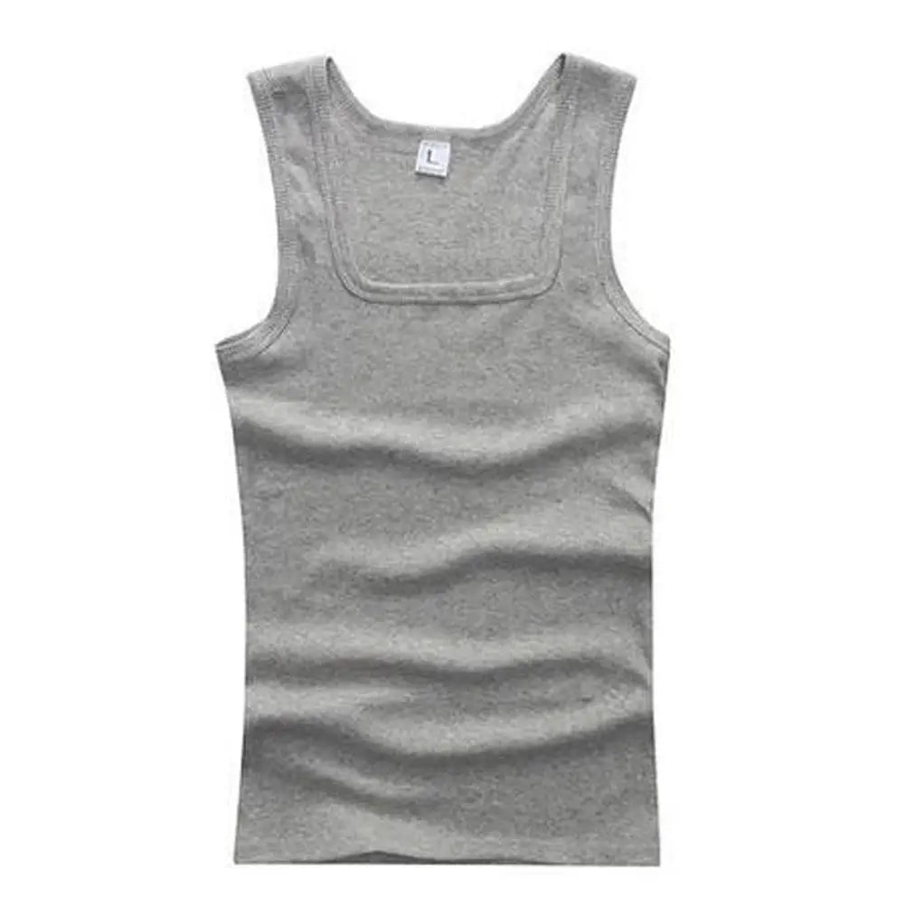 Plus Size Men's Tank Tops Sleeveless Vest For Fitness And Bodybuilding Black White Gray Singlets Casual Wear