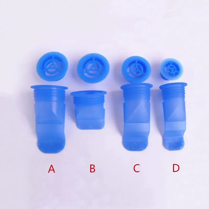 Simples Market blue silicone floor drain seals, odor-resistant, insect-proof, 4 pcs (A–D)