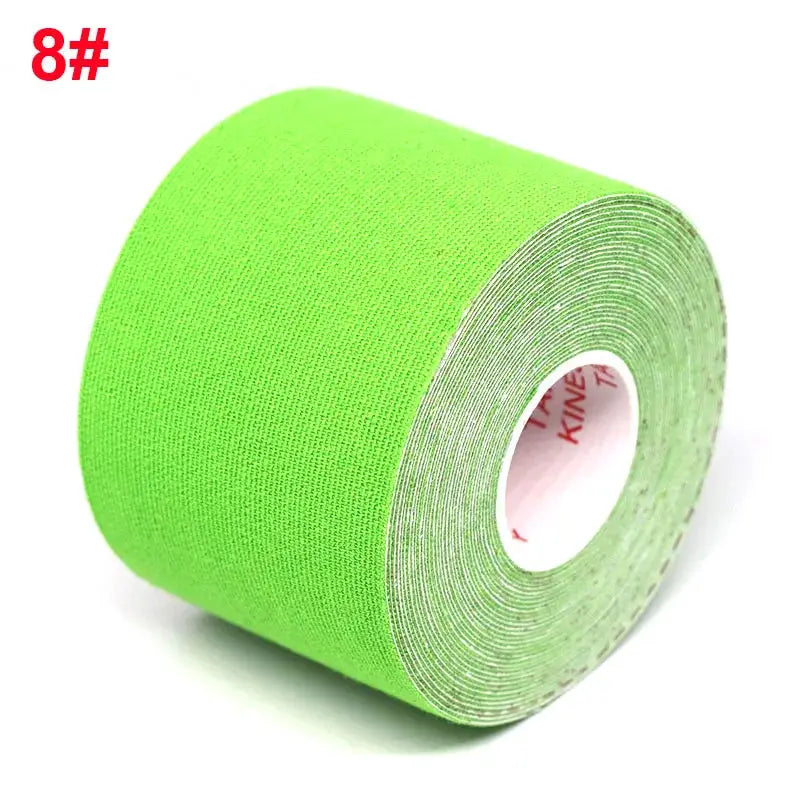 Kinesiology tape roll by Simples Market, neon green, waterproof, 5m long, 2.5/5 cm wide