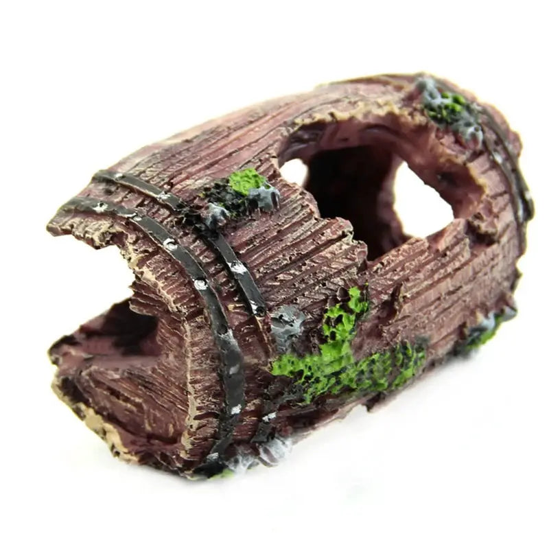 Resin Barrel Cave Aquarium Ornament For Fish Tank Decoration Safe Non Toxic Realistic Hideaway Landscaping Accessory