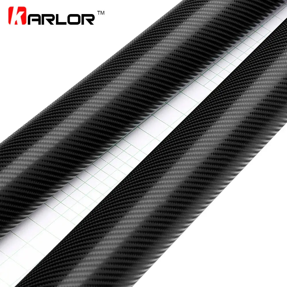 KARLOR carbon fiber vinyl wrap sheet, black 4D pattern, 152×200 cm car styling film