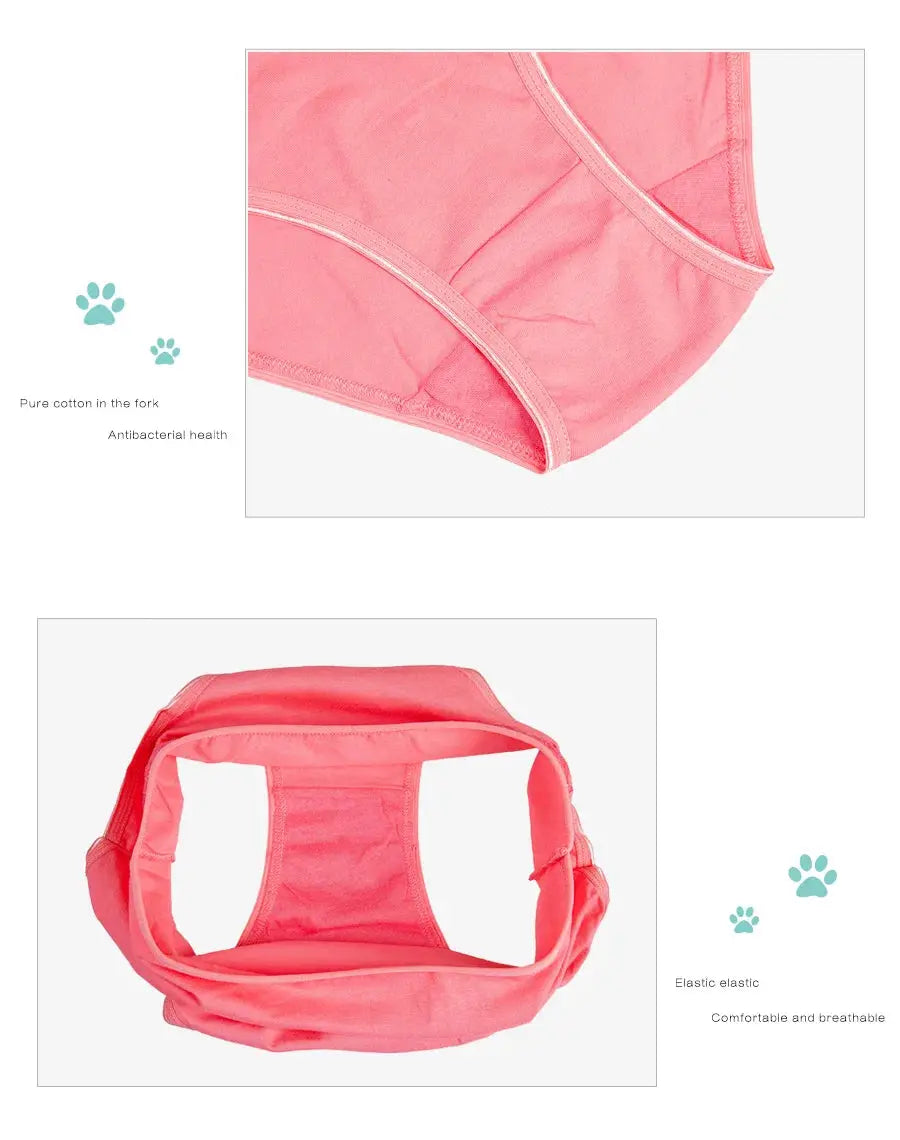 Women's pink cotton mid-rise briefs by Simples Market