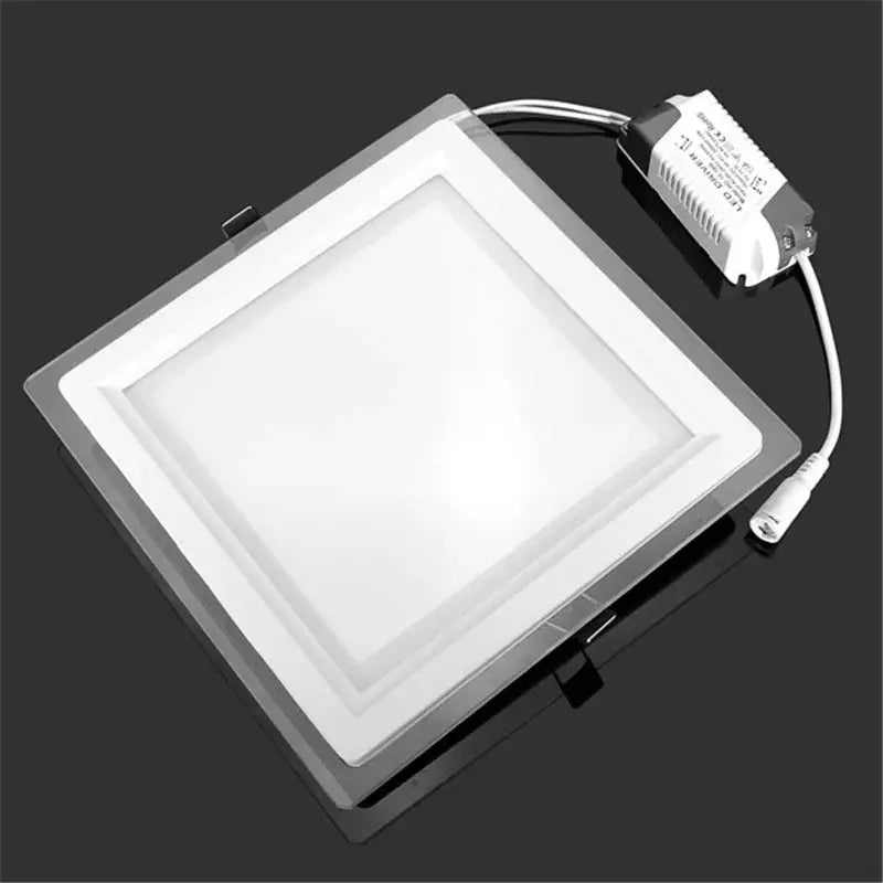 LED downlight panel 18W square/round glass with white frame and driver by Simples Market