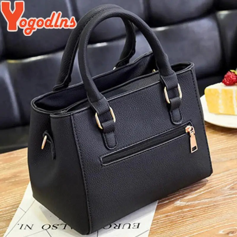 Yogodlns Beading Pendant Handbag Soft PU Leather Embossed Detailing Hairball Pendants Casual Tote With Compartments