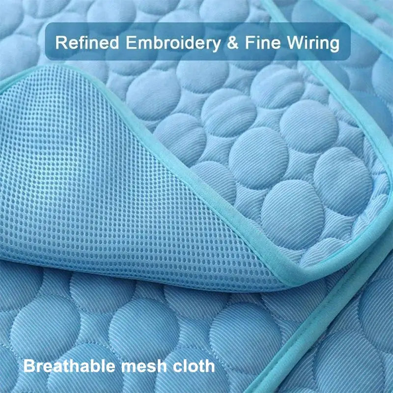 Cooling Mat For Dogs And Cats Summer Pad Breathable Washable Dog Bed Mat For Small Medium Large Dogs Car Sofa
