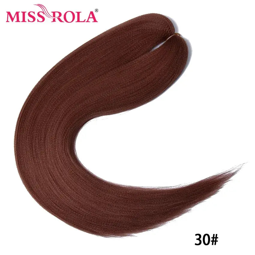 Miss Rola synthetic Kanekalon 30-inch pre-stretched yaki straight braid in brown 30#