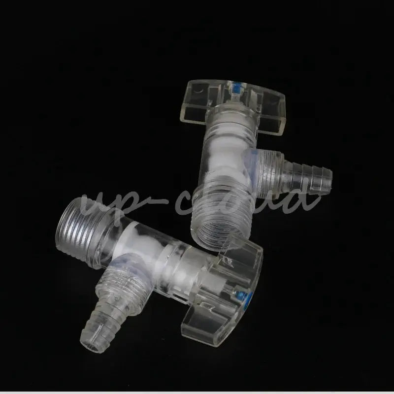 Transparent plastic faucet connectors, 3 pcs, 1/2 in. male thread, for garden irrigation, Simples Market.