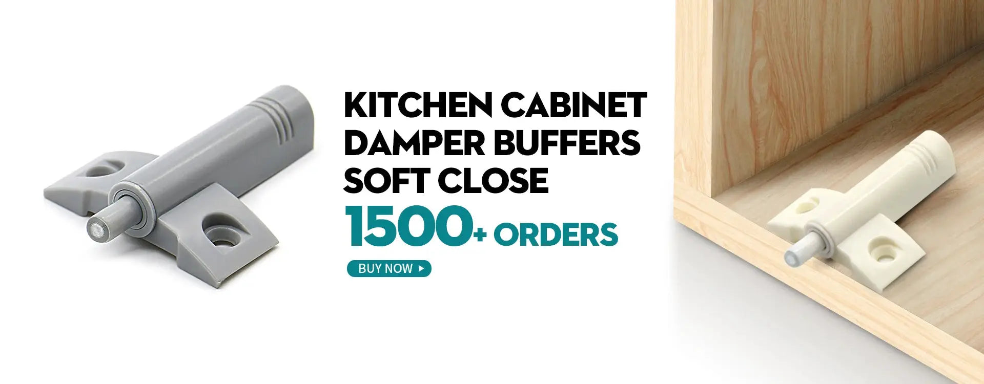 KAK hydraulic buffer automatic door closers, two units, for 25–80 kg doors, gray and cream, Simples Market