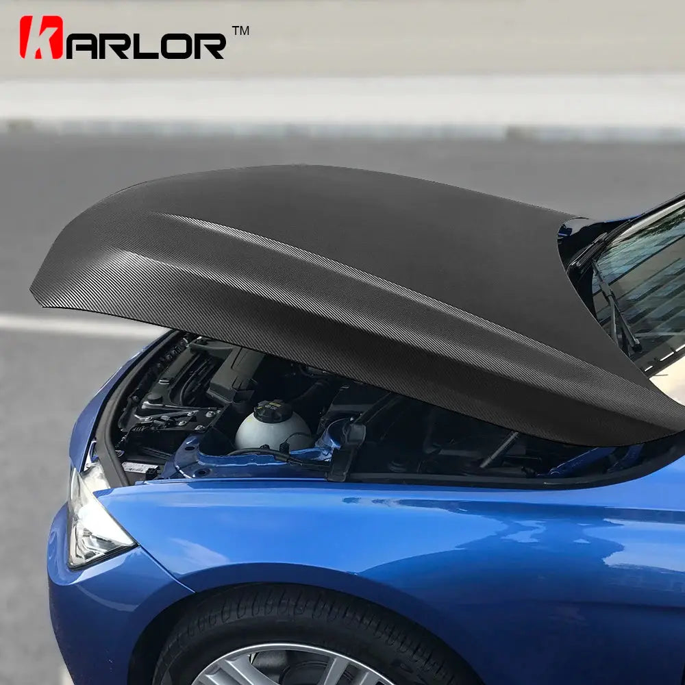 4D carbon fiber vinyl wrap film for car hood and roof, black textured finish, 152×200cm, KARLOR