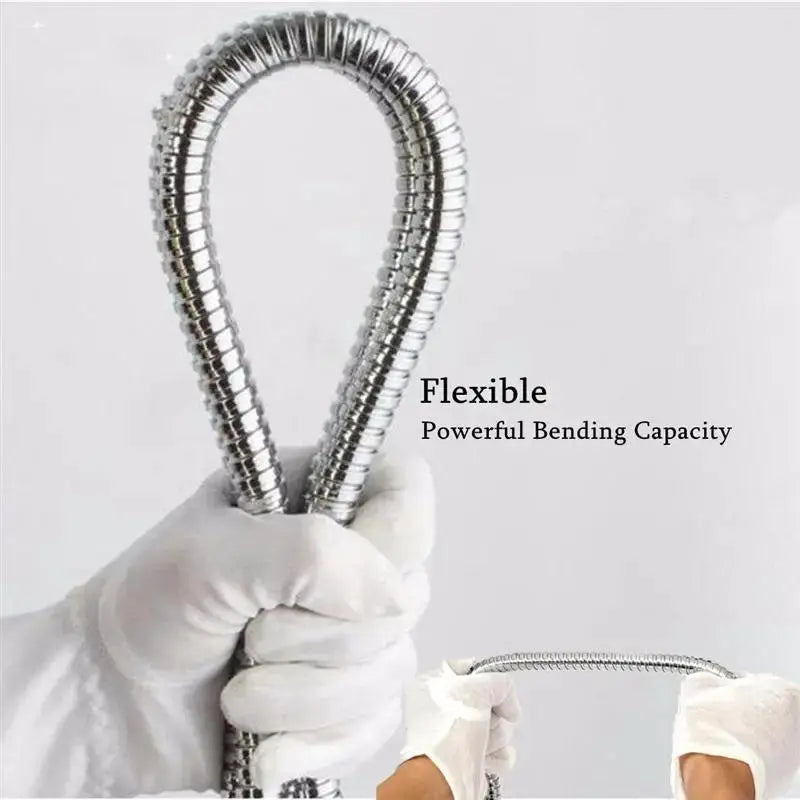 MTSPACE flexible stainless steel shower hose, chrome finish, 1m/1.5m/2m options, Simples Market