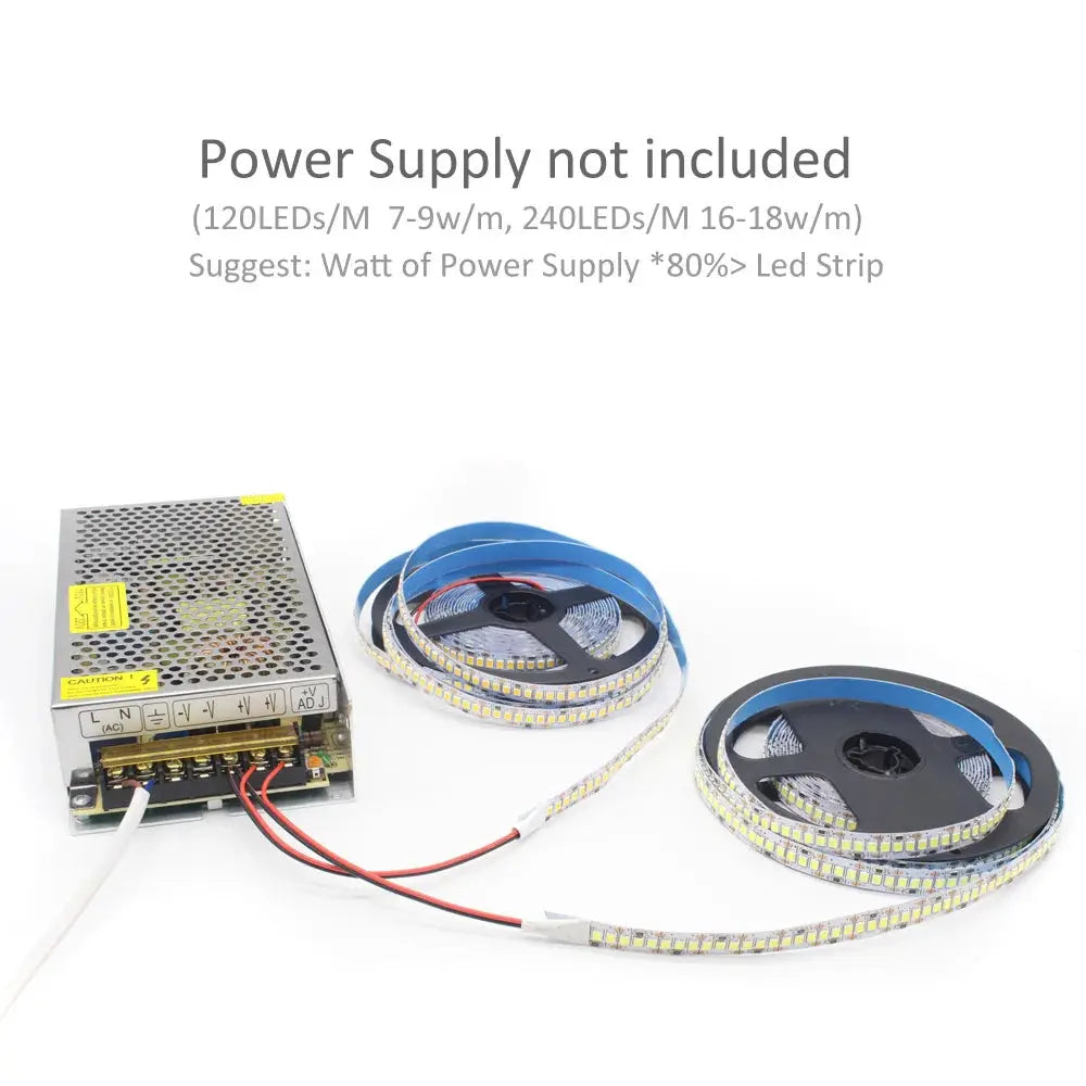 12V LED Strip SMD 2835 Warm White Flexible Tape Light 120 LED Per Meter 240 LED Per Meter Available in 1M 2M 3M 4M 5M