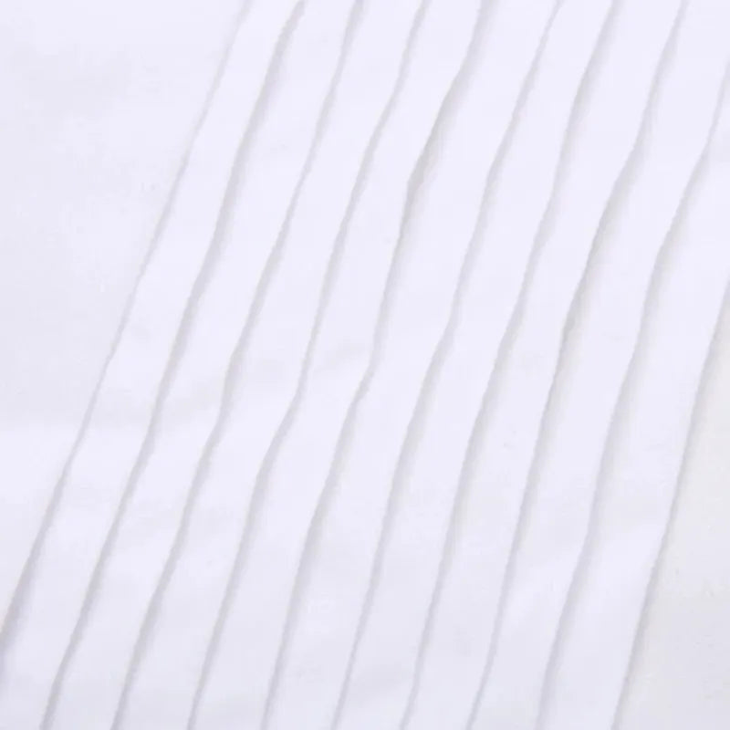 White dress shirt fabric with vertical pleats, Simples Market brand