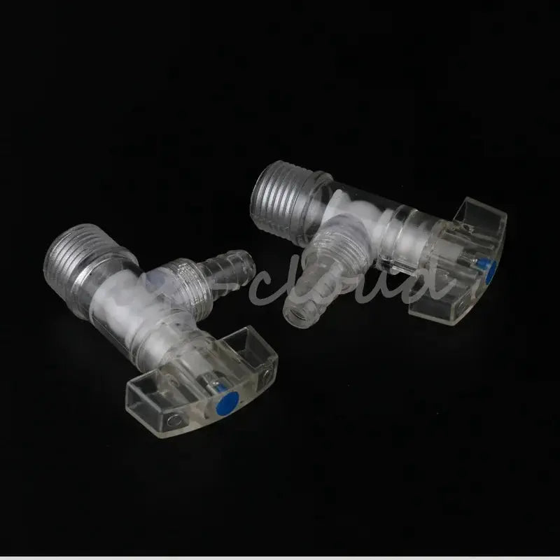 Faucet irrigation connectors, transparent plastic 1/2-in male-thread, 2pcs, Simples Market
