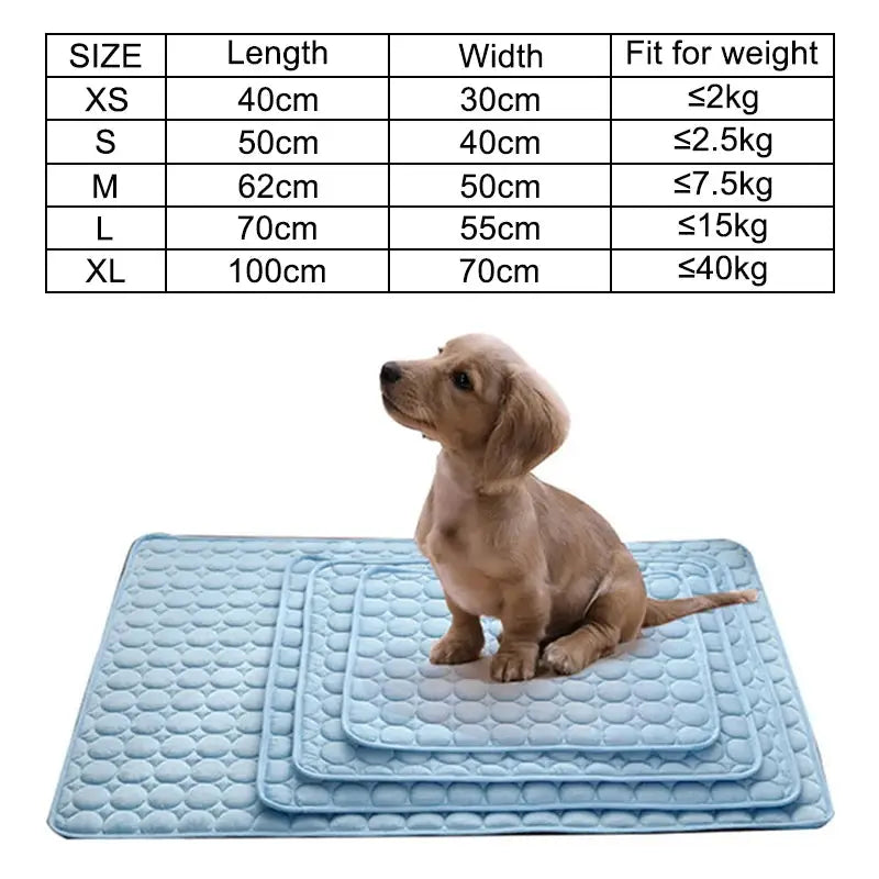 Cooling Mat For Dogs And Cats Summer Pad Breathable Washable Dog Bed Mat For Small Medium Large Dogs Car Sofa