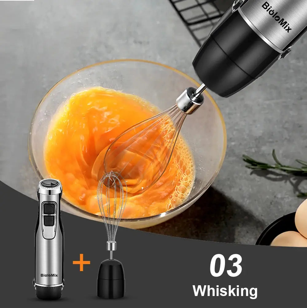 BioloMix 4 In 1 1200W Immersion Hand Blender With Chopper Cup