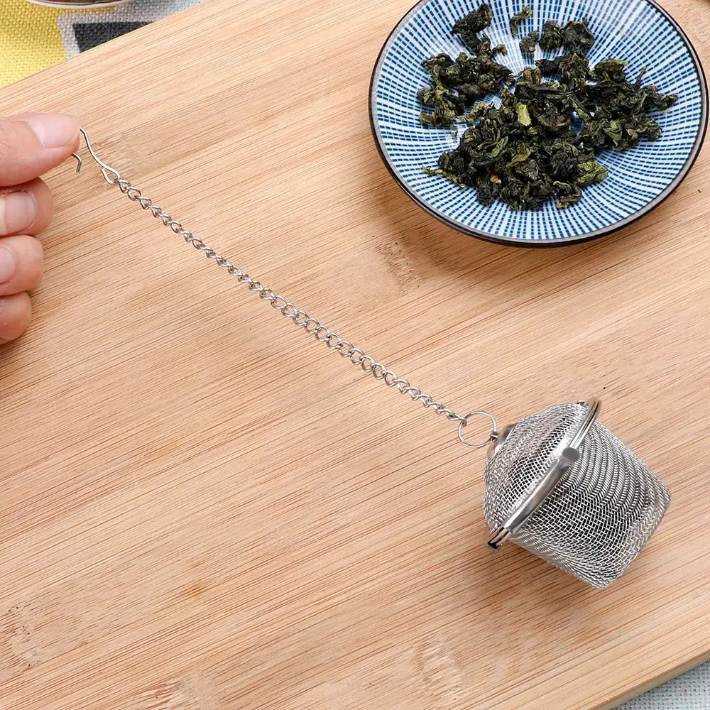 Stainless Steel Mesh Herbal Ball Reusable Tea Infuser Spice Strainer