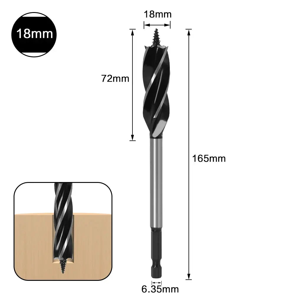10mm to 35mm High Carbon Steel Twist Drill Bit Set for Wood Fast Cut Auger Carpenter Joiner Tools for Woodworking