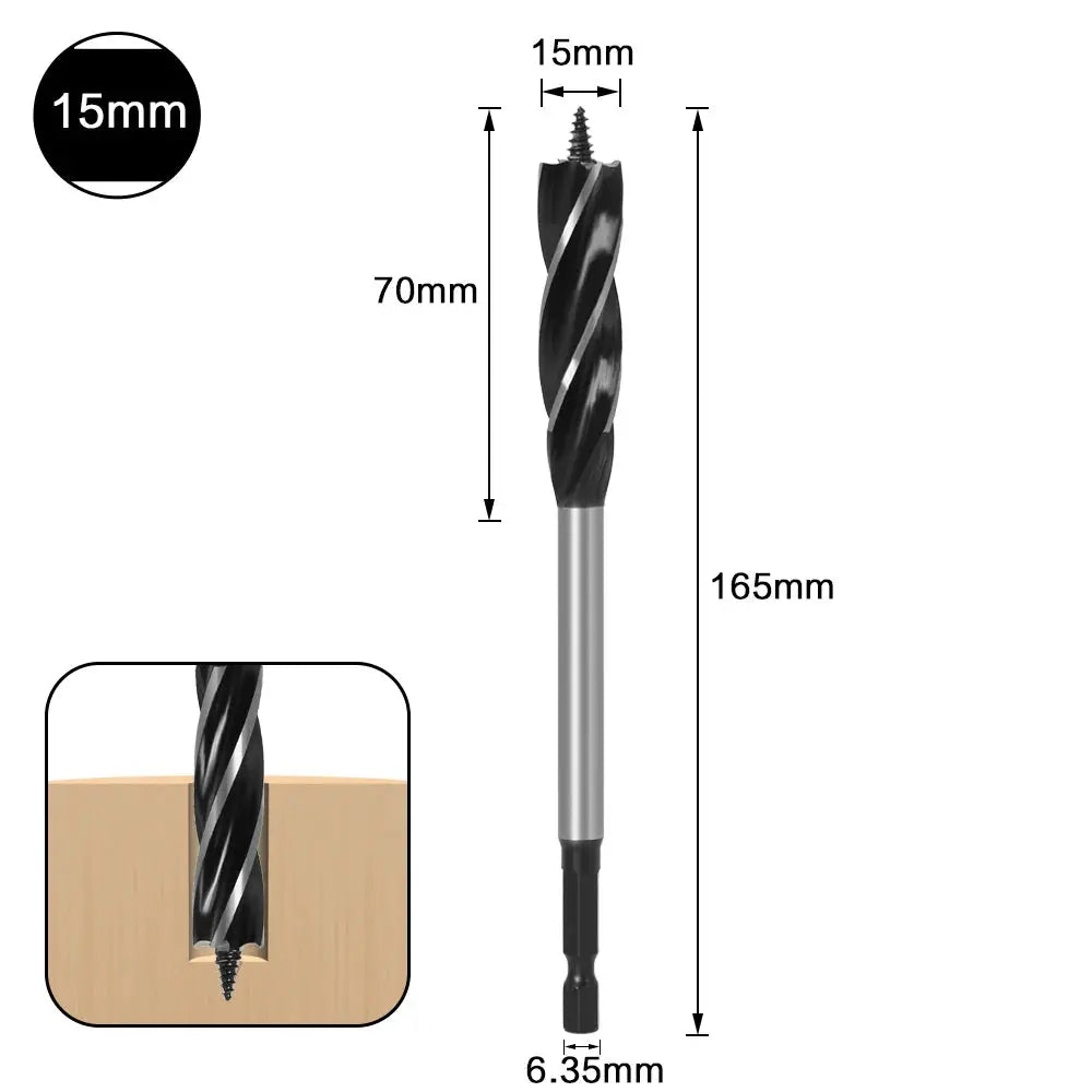 10mm to 35mm High Carbon Steel Twist Drill Bit Set for Wood Fast Cut Auger Carpenter Joiner Tools for Woodworking