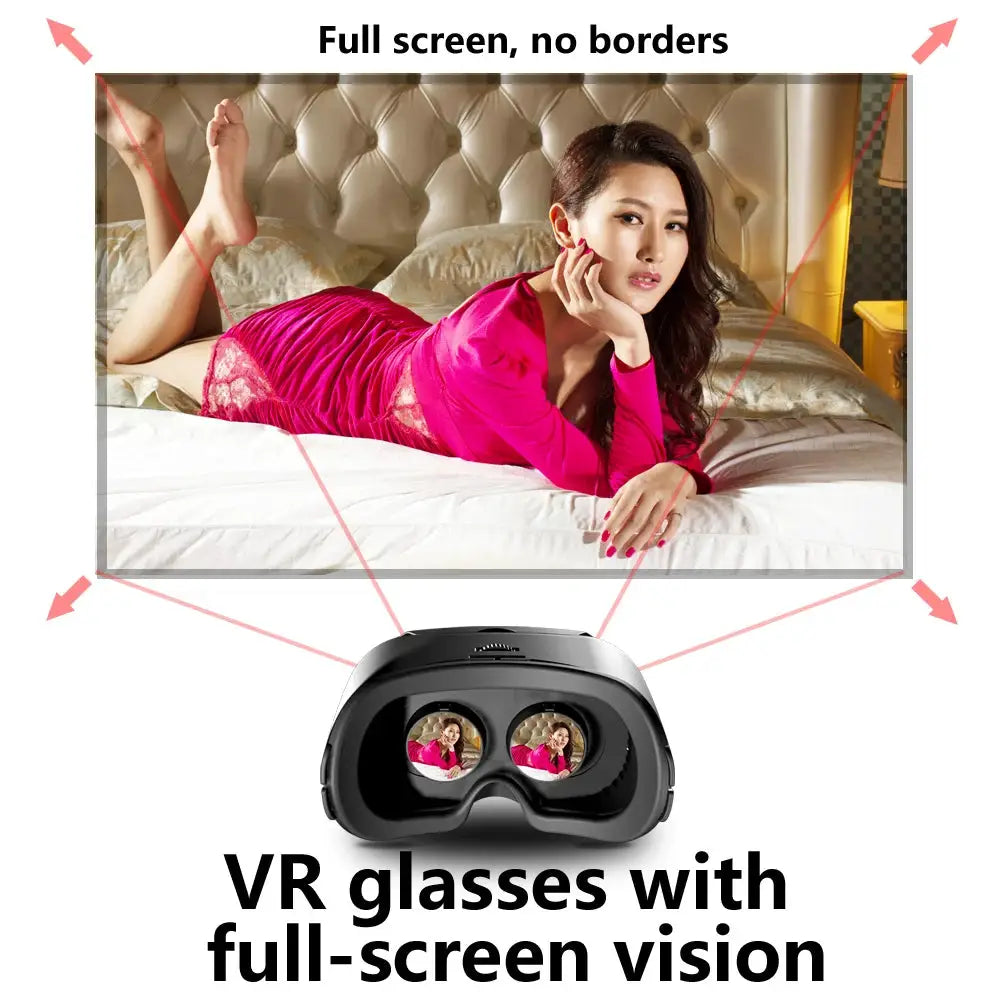 3D Virtual Reality VR Glasses For iPhone And Android Smartphones With Real Lenses Goggles Headset