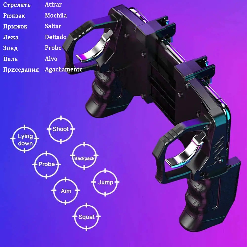 PUBG Controller Gamepad For Mobile Phones Android iPhone With Trigger For Free Fire And Other FPS Games