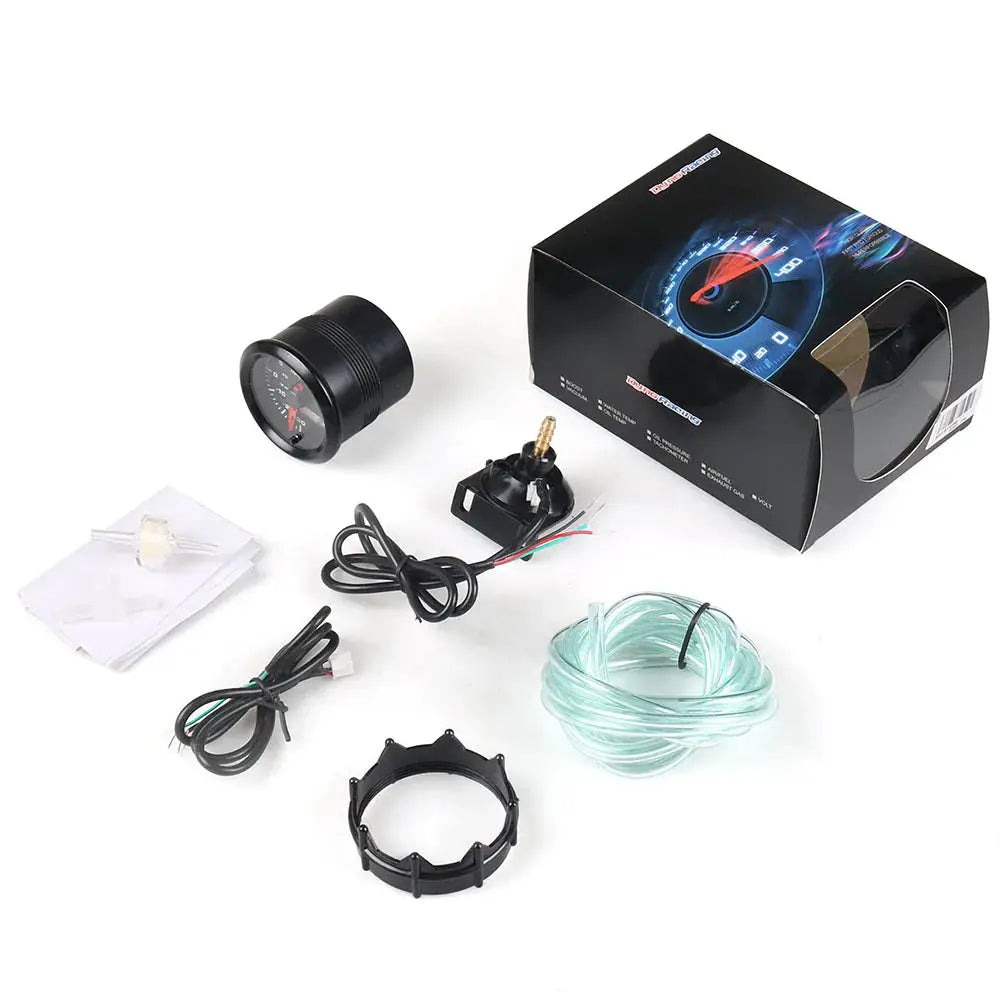 Simples Market Dynoracing 2-inch 52mm LED dual-display car gauge kit with oil/water temp, oil pressure, voltmeter