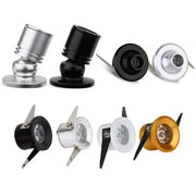 Simples Market LED cabinet mini spot light set in silver, black, white and gold with driver included