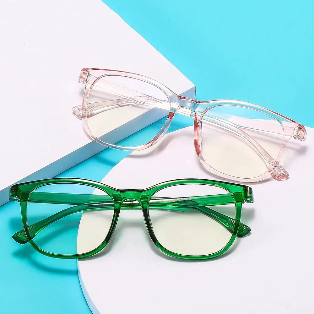 OptiGuard Transparent Computer Glasses Unisex Anti Blue Light Blocking Eyewear With Square Frame