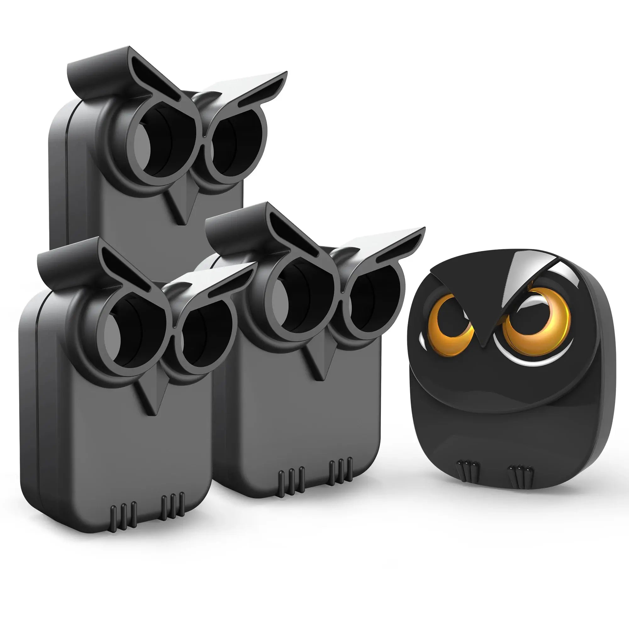 HTZSAFE wireless driveway security alarm set of 3 PIR motion detectors in black and gray