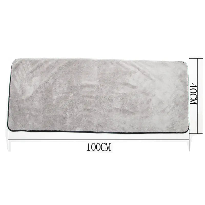 SEAMETAL microfiber car towel by Simples Market, light gray, 100x40 cm, ultra-absorbent auto cleaning cloth