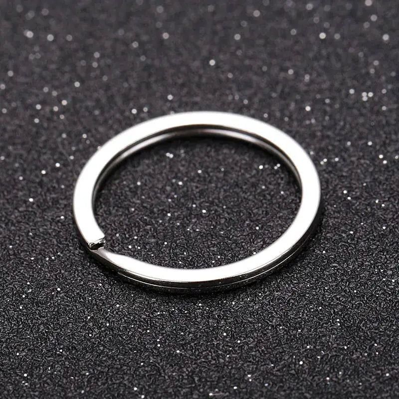 20pcs Metal Split Jump Rings And Hooks For DIY Jewelry And Keychain Pendant Making Accessory Rhodium Plated Iron Alloy