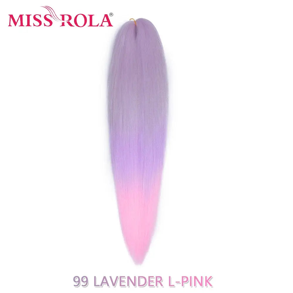 Miss Rola synthetic hair braid, lavender to pink gradient, 30 inch Kanekalon pre-stretched jumbo braid