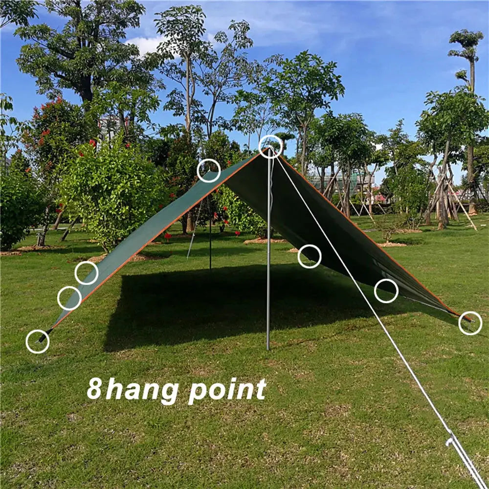 Ultralight Waterproof Tarp Tent 4x4m 5x3m 4x3m 3x3m Camping Awning Sun Shelter Garden Canopy for Outdoor Beach Hiking