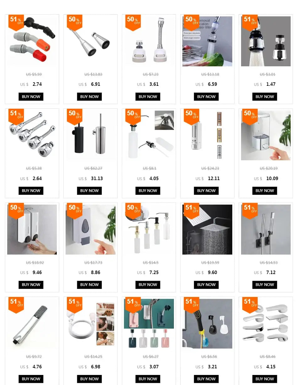 Simples Market handheld toilet bidet faucet with adjustable ABS spray nozzle; 25 bathroom fixtures grid