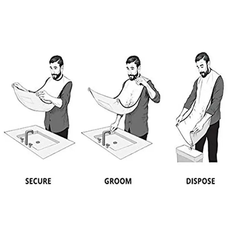 ShaveGuard Pro Shaving Apron Beard Catcher Cape For Men Mess Free Hair And Beard Cleanup