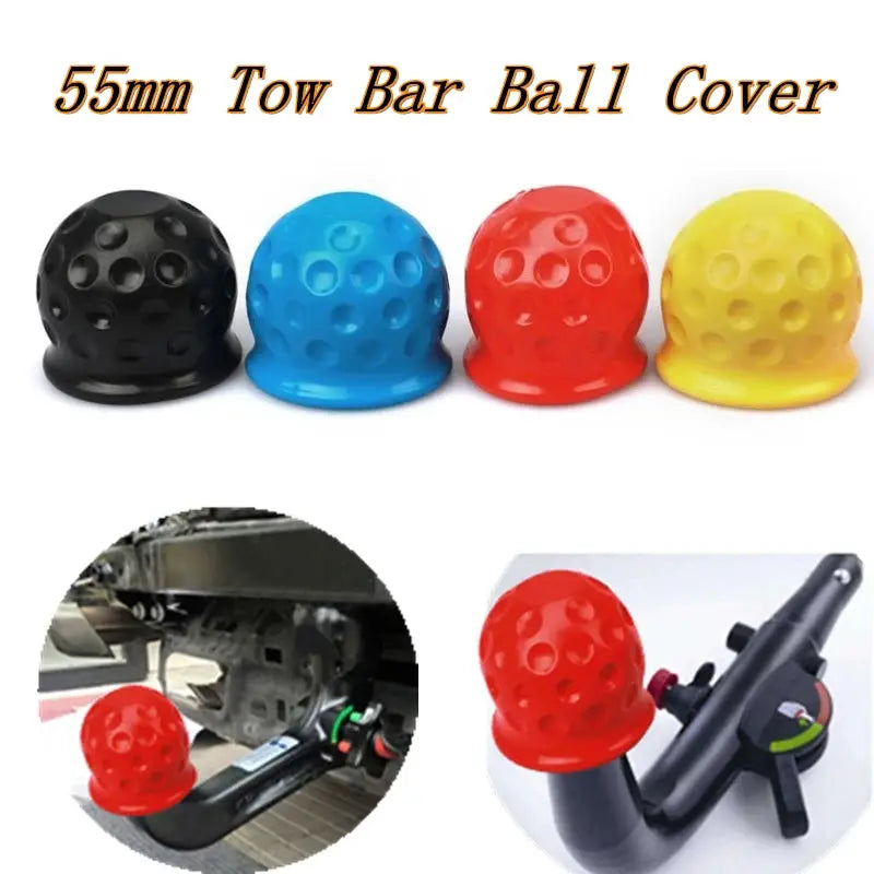 Universal 55mm Tow Bar Ball Cover Cap Fits Trailer Hitch Ball Protects From Dirt And Moisture Four Color Options