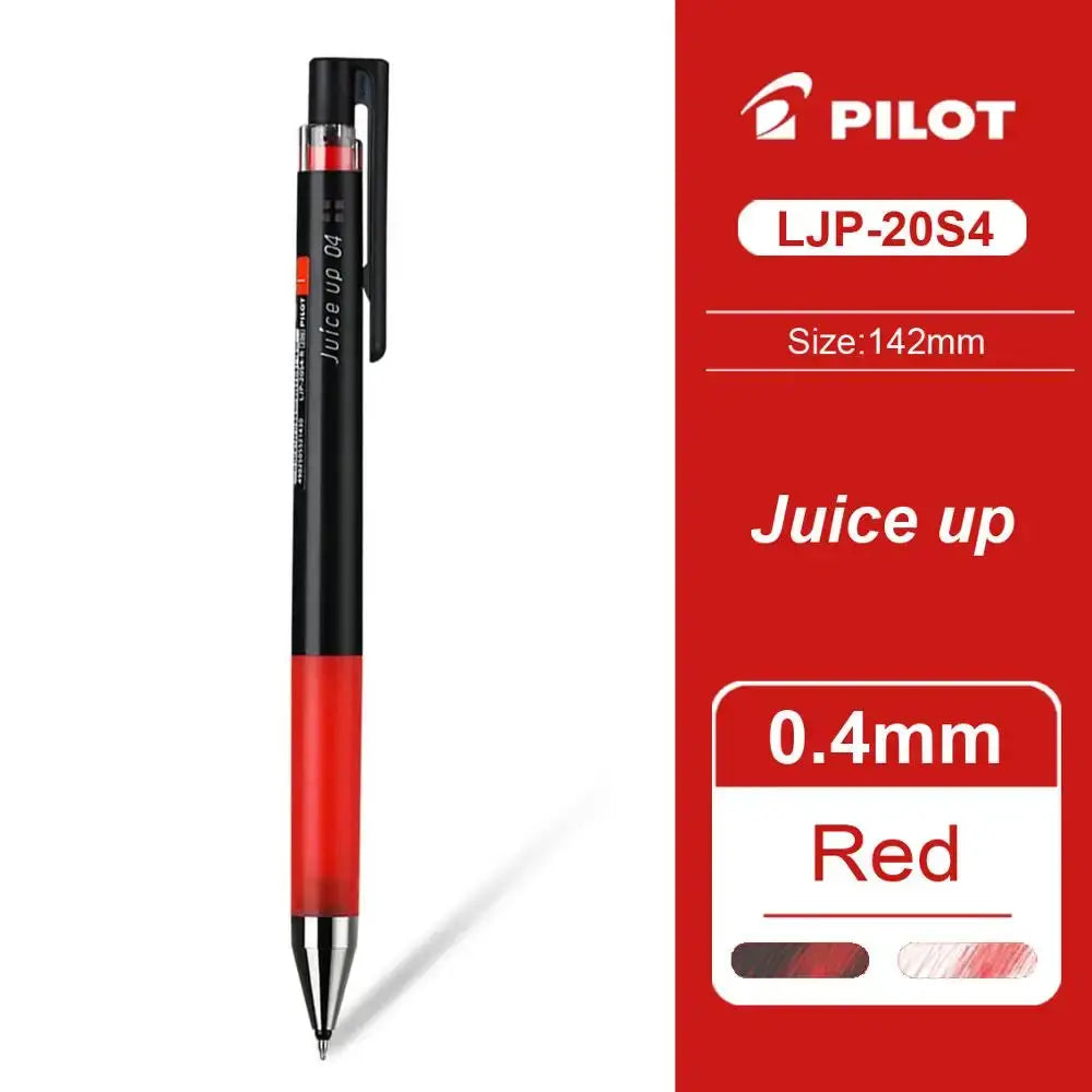 Pilot Juice Up gel pen 0.4mm, black body with red grip, quick-drying ink