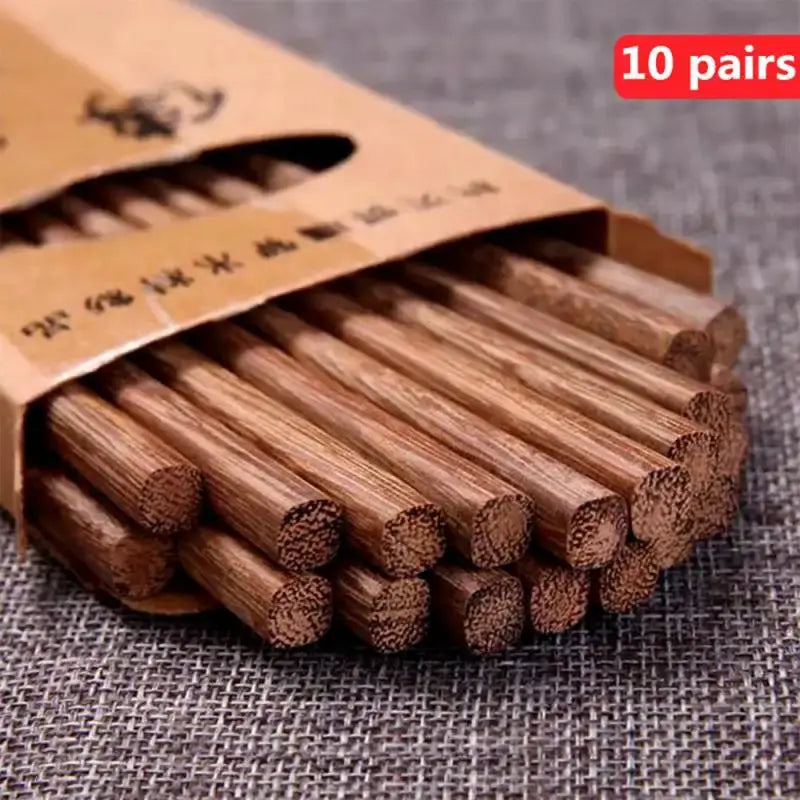 Chopsticks set: 10 pairs natural rosewood wooden chopsticks from Simples Market