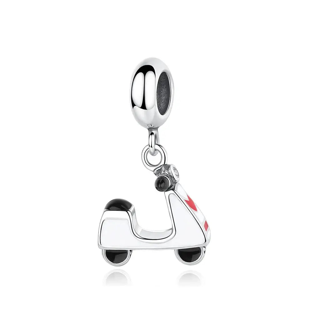 925 Sterling Silver Travel Theme Charms Beads London Bus Paris Suitcase Sam Panda Bracelets Necklaces Women DIY Jewelry