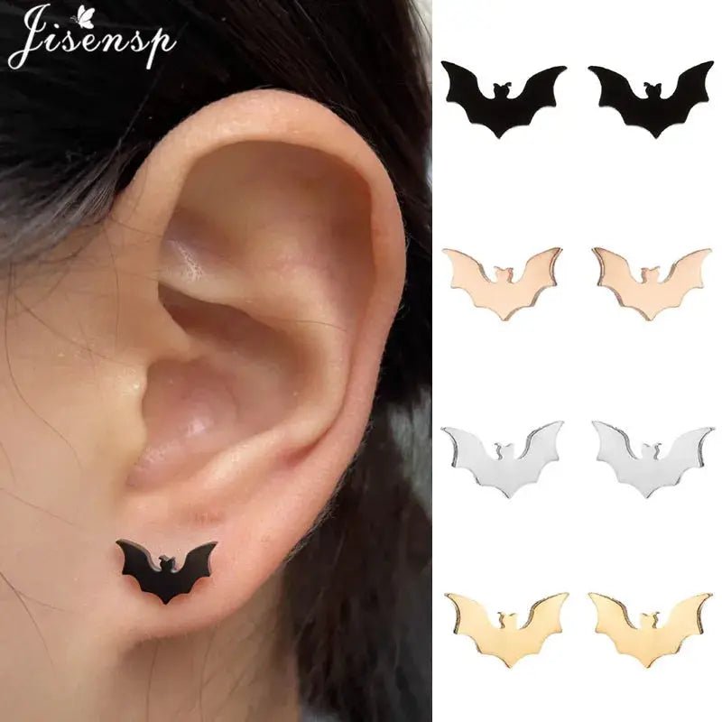 Stainless Steel Stud Earrings For Women Fashion Jewelry Multiple Animal Designs Hummingbird Leaf Music Fairy Gift - Simples Market
