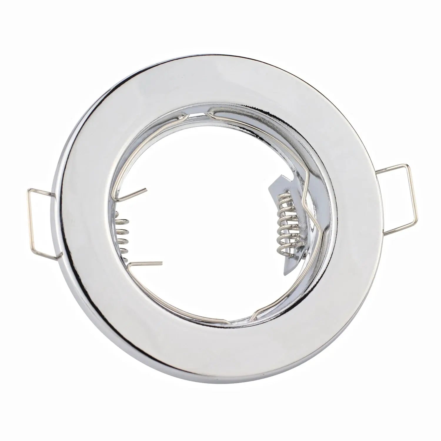 Simples Market chrome recessed LED downlight frame for GU10/MR16 ceiling fixtures with spring clips