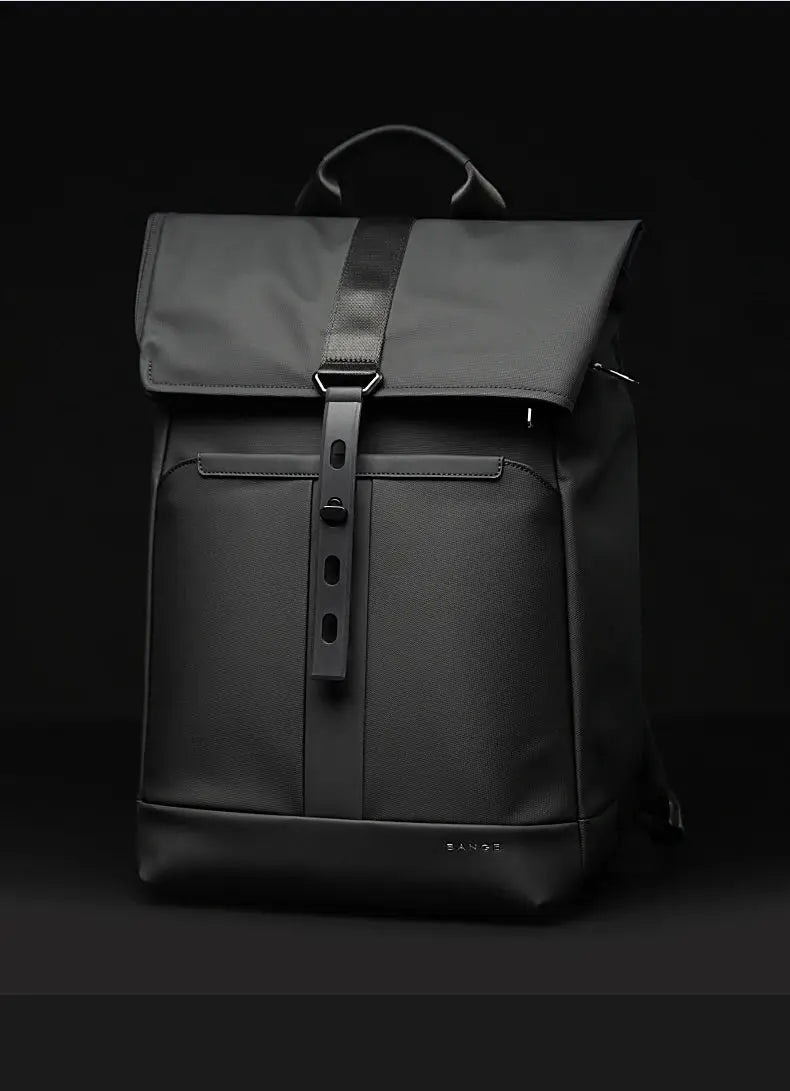 BANGE black anti-theft waterproof laptop backpack, fits 15.6-inch laptops, sleek daily work/school bag