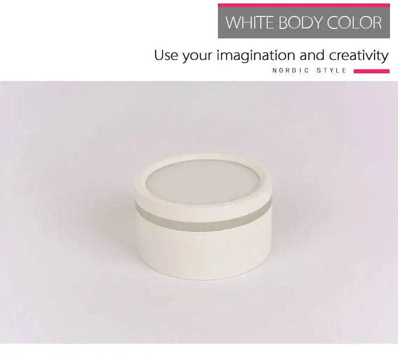 LED surface-mounted downlight in white with frosted lens for ceiling lighting