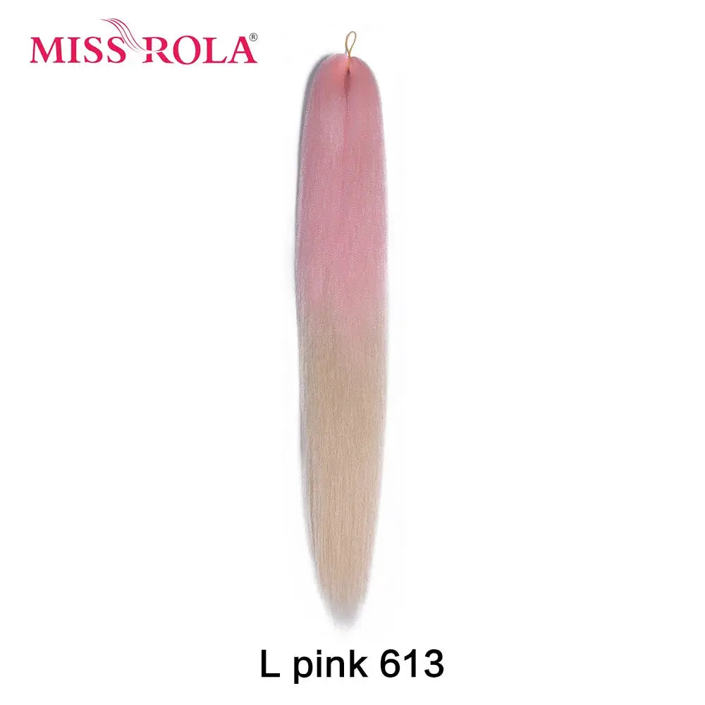 Miss Rola 30in synthetic Kanekalon hair braid, pink gradient, pre-stretched jumbo extension