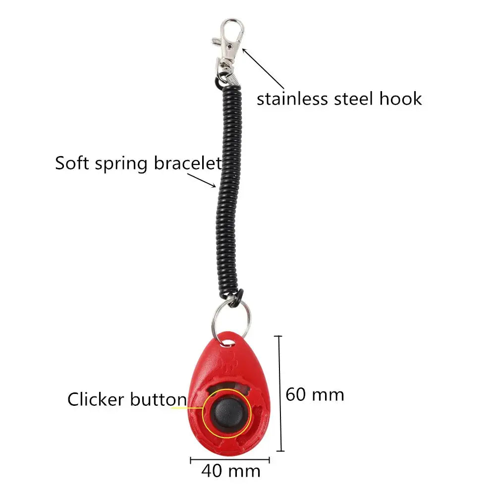 Dog Training Clicker For Dogs And Cats With Adjustable Wrist Strap Plastic Trainer Aid Sound Feedback
