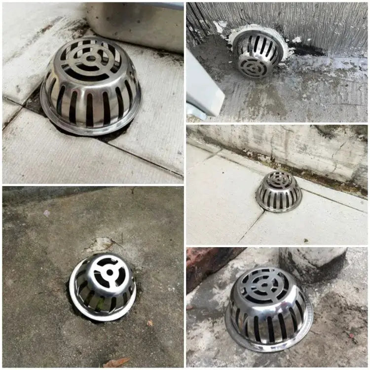6 stainless steel round balcony floor drains with large displacement anti-blocking by Simples Market