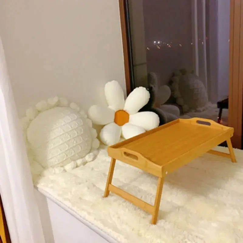 50cm Computer Desk Window Table Foldable Laptop Stand Bed Tray Breakfast Plate For Bedside And Bay Room Desks