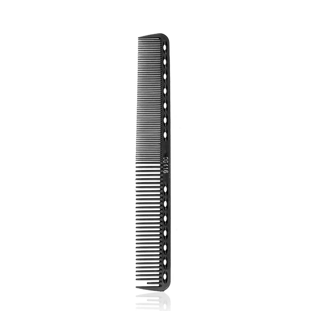 Professional carbon hair comb, heat-resistant and anti-static, black barber styling tool