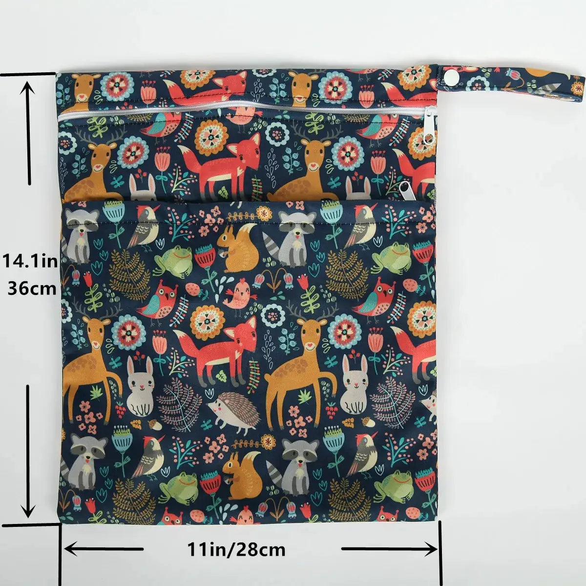 Sigzagor Wet Dry Bag With Two Zippers Waterproof Reusable 36cm By 29cm For Baby Diapers Nappies Soiled Clothes Swimwear